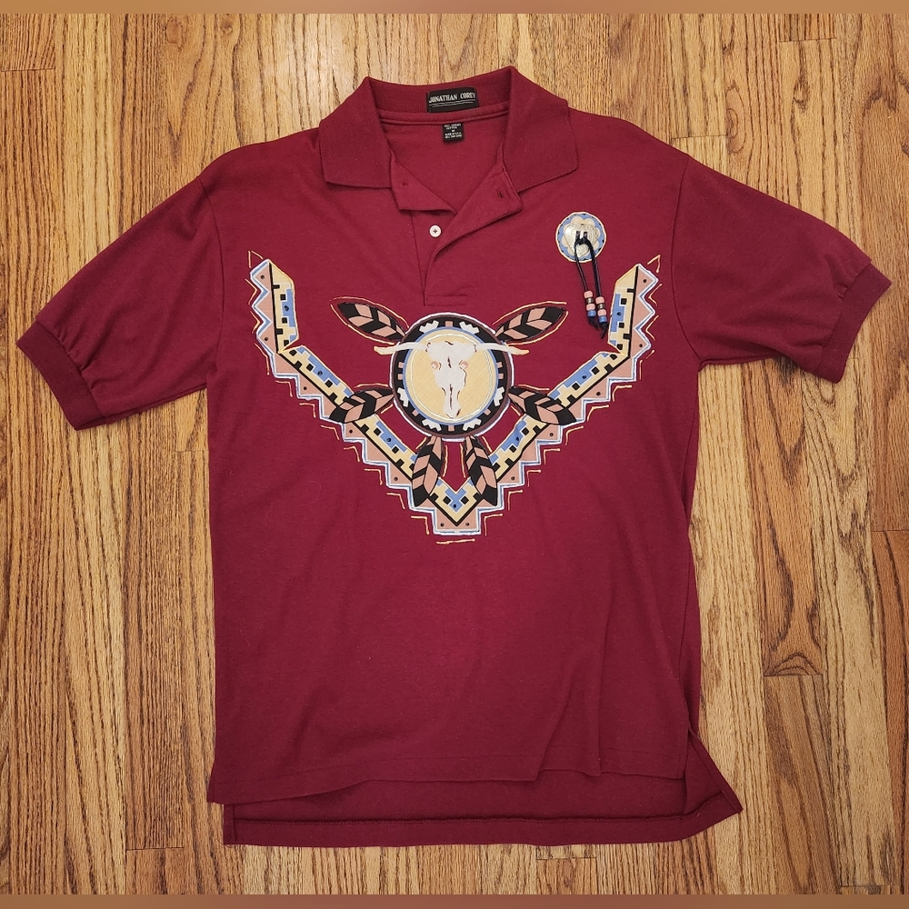Vintage 90s Jonathan Corey Country Style Short Sleeve, Medium